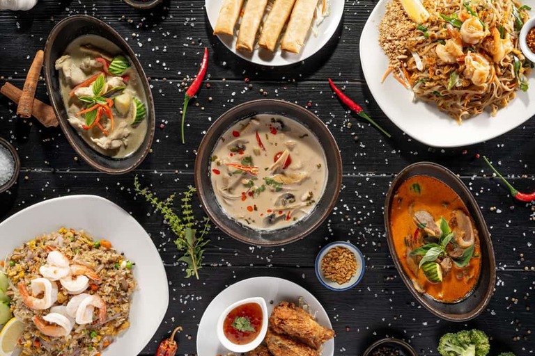 A table full of Thai favourites