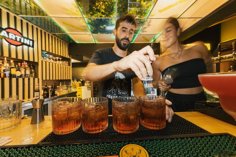 Cocktails in the making