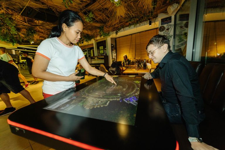 Air hockey at The Room
